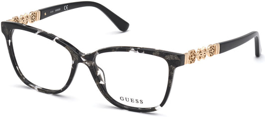 Guess GU2832 Square Eyeglasses 005-005 - Black
