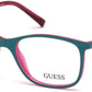 Guess GU3004 Geometric Eyeglasses 088-088 - Matte Turquoise