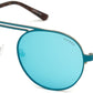 Guess GU3028 Round Sunglasses 88Q-88Q - Matte Turquoise / Green Mirror