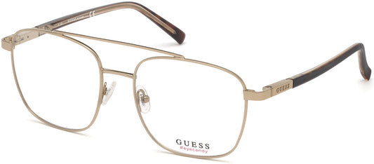 Guess GU3038 Geometric Eyeglasses 032-032 - Pale Gold