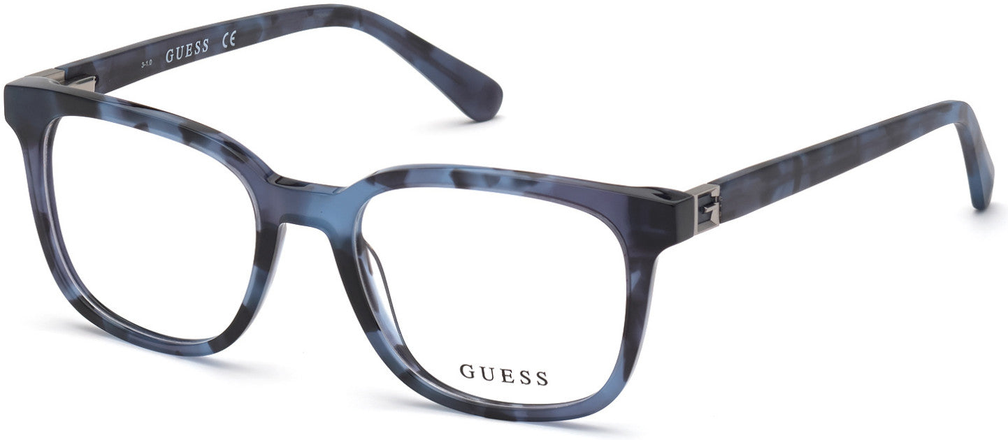 Guess GU50021 Square Eyeglasses 092-092 - Blue