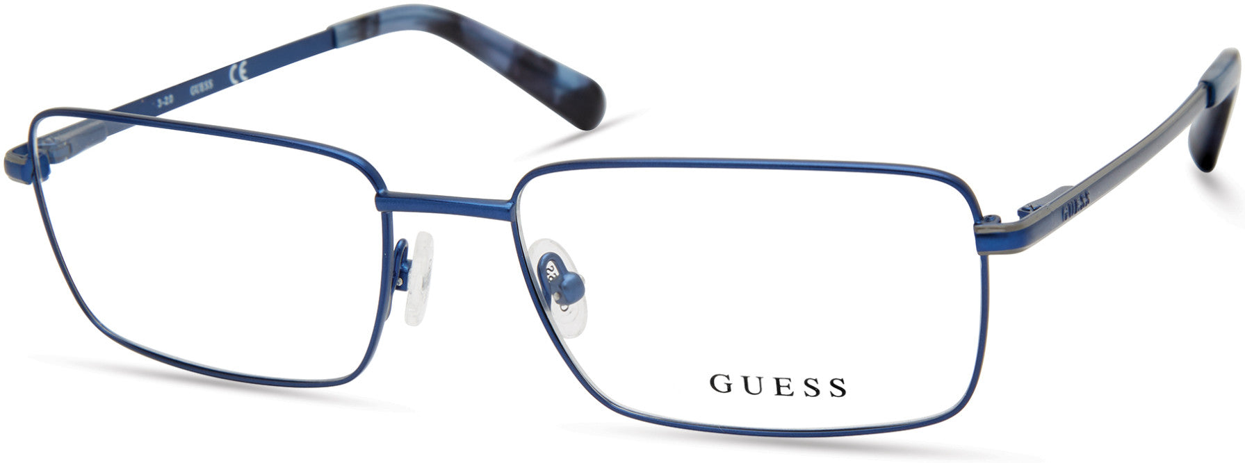 Guess GU50042 Rectangular Eyeglasses 091-091 - Matte Blue