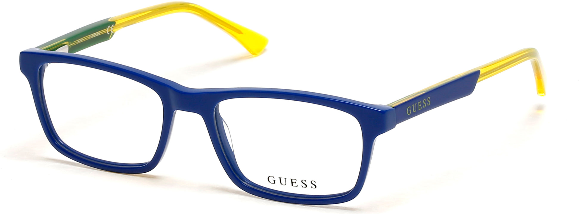Guess GU9206 Rectangular Eyeglasses 090-090 - Shiny Blue