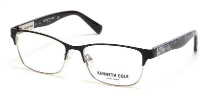 Kenneth Cole New York,Kenneth Cole Reaction KC0317 Rectangular Eyeglasses 002-002 - Matte Black