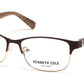 Kenneth Cole New York,Kenneth Cole Reaction KC0317 Rectangular Eyeglasses 046-046 - Matte Light Brown
