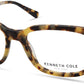 Kenneth Cole New York,Kenneth Cole Reaction KC0320 Square Eyeglasses 056-056 - Havana