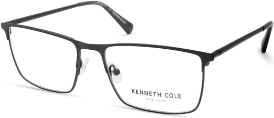 Kenneth Cole New York,Kenneth Cole Reaction KC0323 Rectangular Eyeglasses 002-002 - Matte Black