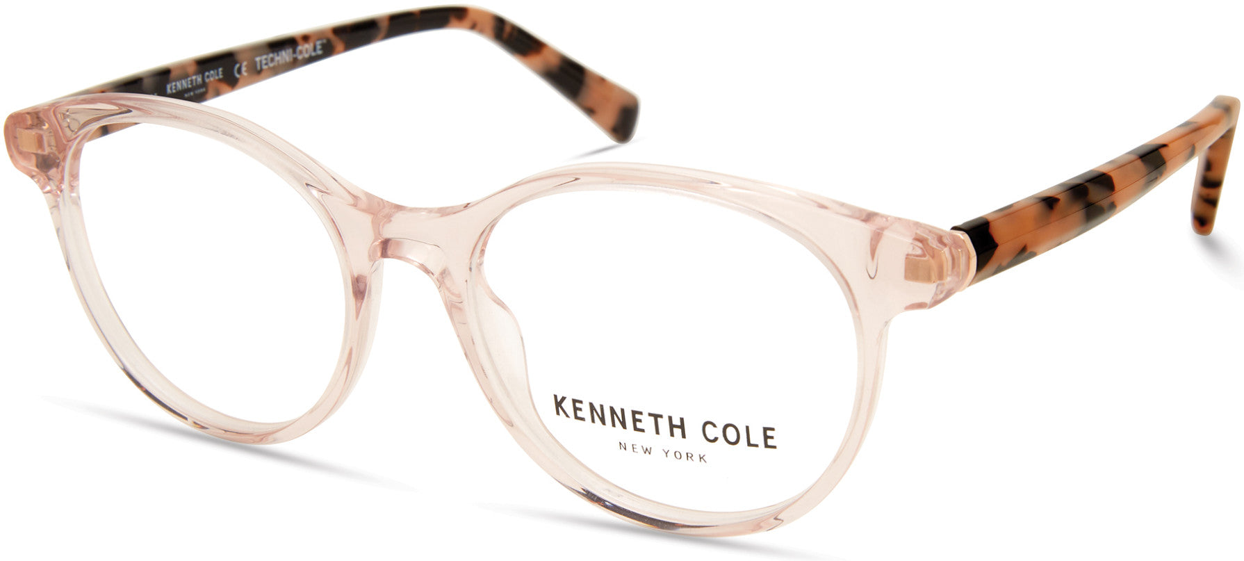 Kenneth Cole New York,Kenneth Cole Reaction KC0325 Round Eyeglasses 072-072 - Shiny Pink