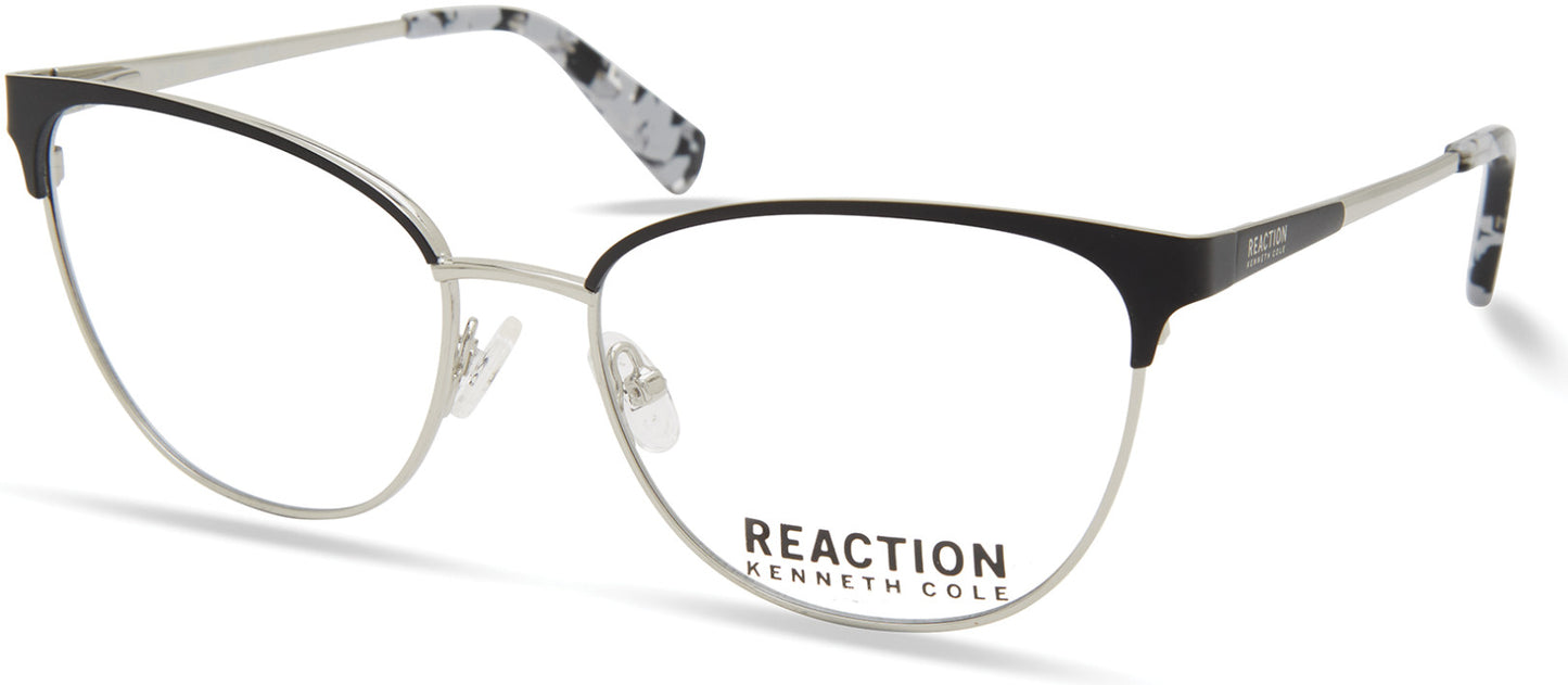 Kenneth Cole New York,Kenneth Cole Reaction KC0877 Round Eyeglasses 002-002 - Matte Black