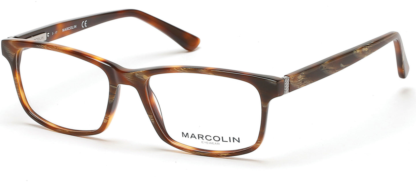 Marcolin MA3011 Eyeglasses 001-062 - Brown Horn