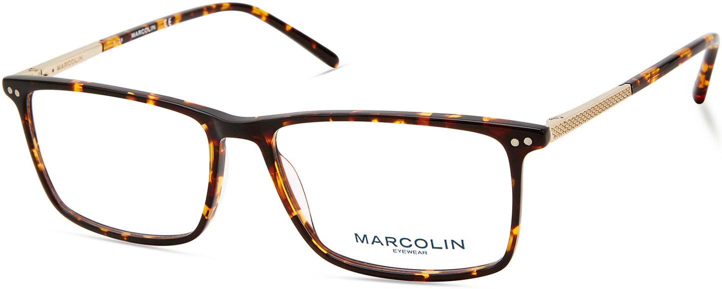 Marcolin MA3019 Rectangular Eyeglasses 052-052 - Dark Havana