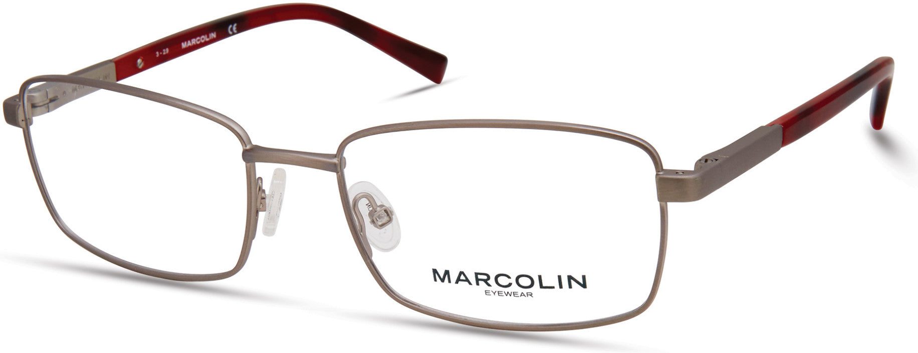 Marcolin MA3024 Rectangular Eyeglasses 009-009 - Matte Gunmetal