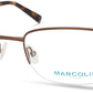 Marcolin MA3026 Rectangular Eyeglasses 049-049 - Matte Dark Brown