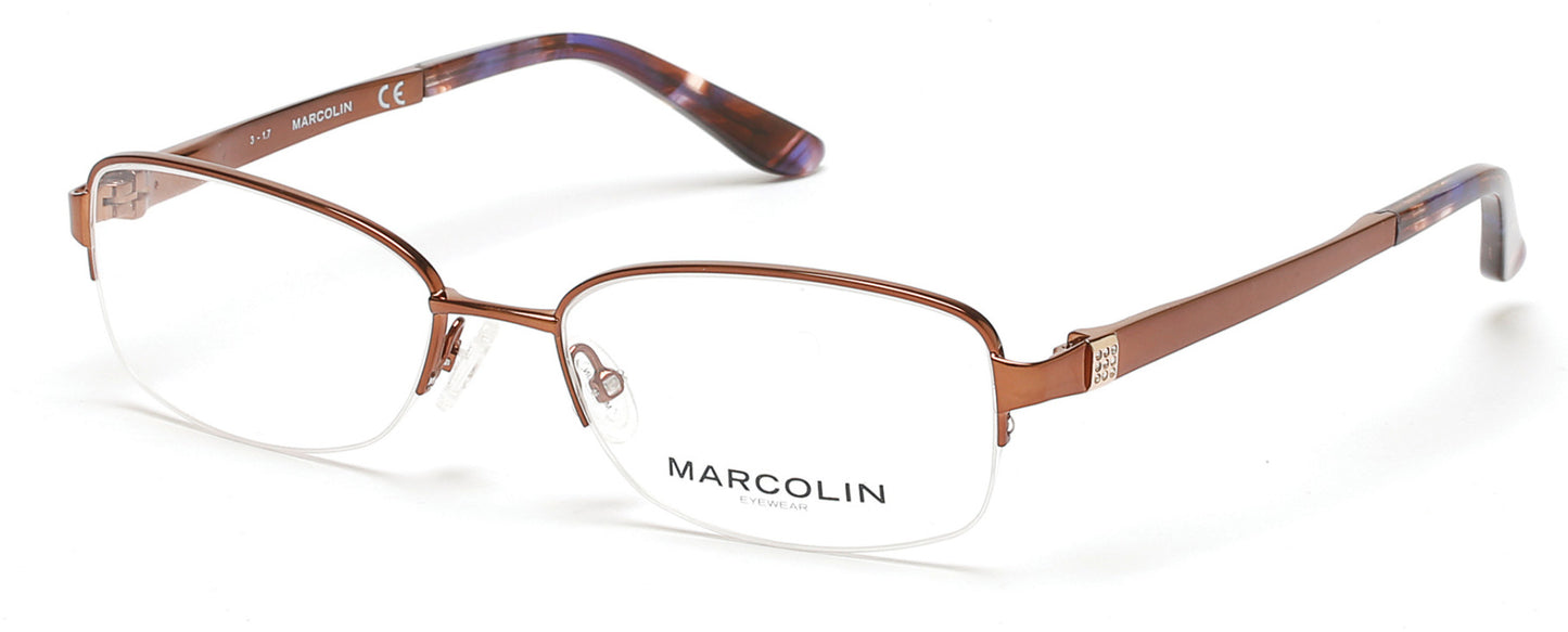 Marcolin MA5011 Eyeglasses 008-045 - Shiny Light Brown