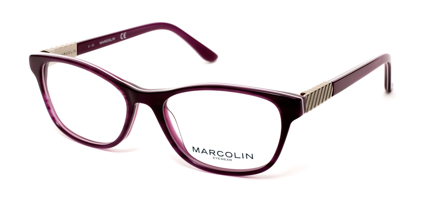 Marcolin MA5016 Geometric Eyeglasses 083-083 - Violet