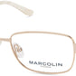 Marcolin MA5018 Geometric Eyeglasses 032-032 - Pale Gold