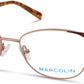 Marcolin MA5021 Round Eyeglasses 045-045 - Shiny Light Brown
