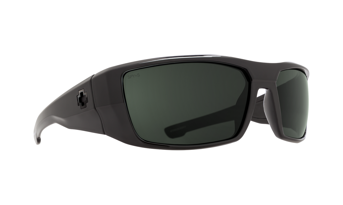 SPY Dirk Sunglasses Happy Gray Green SOSI Black 64-16-125