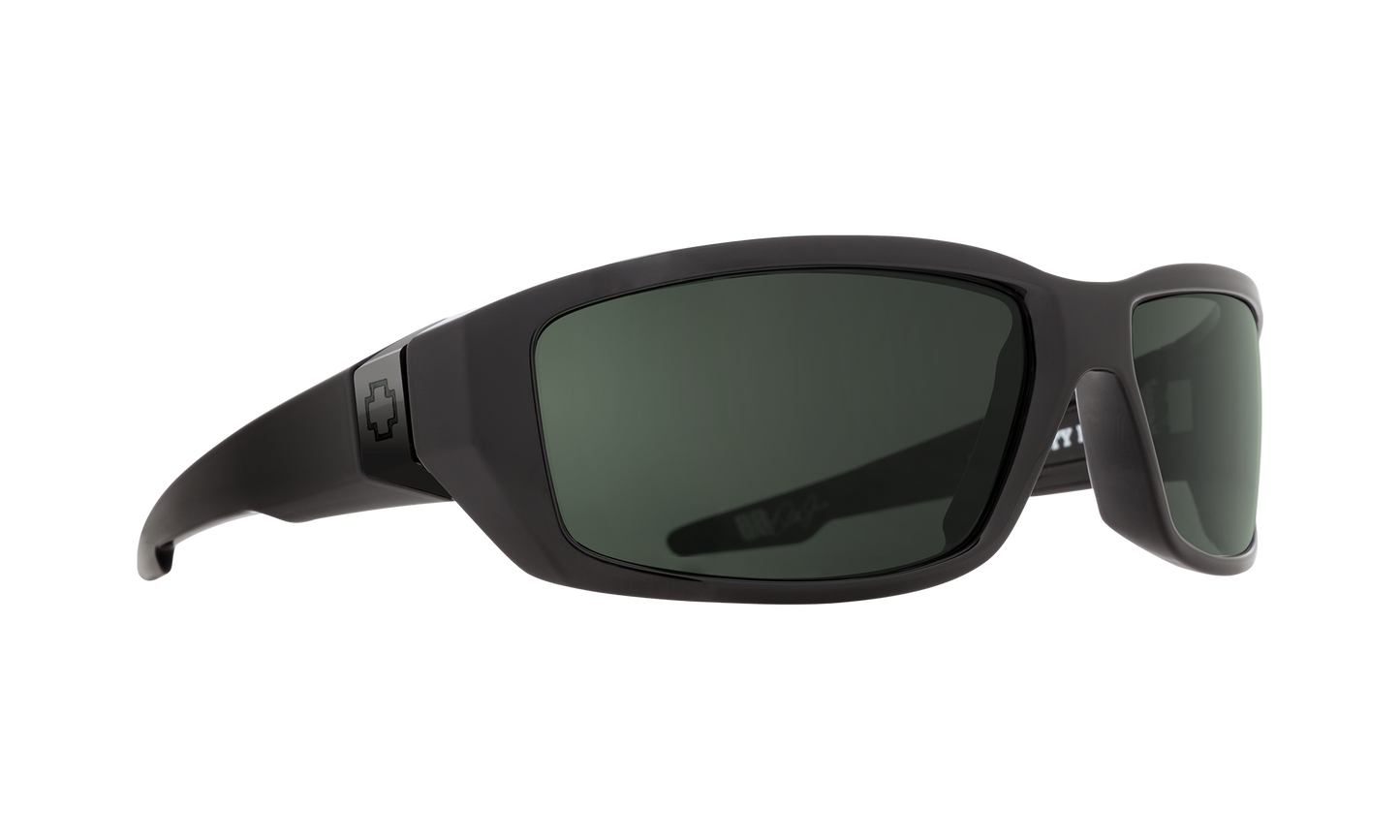 SPY Dirty Mo Sunglasses Happy Gray Green SOSI Black 61-17-121