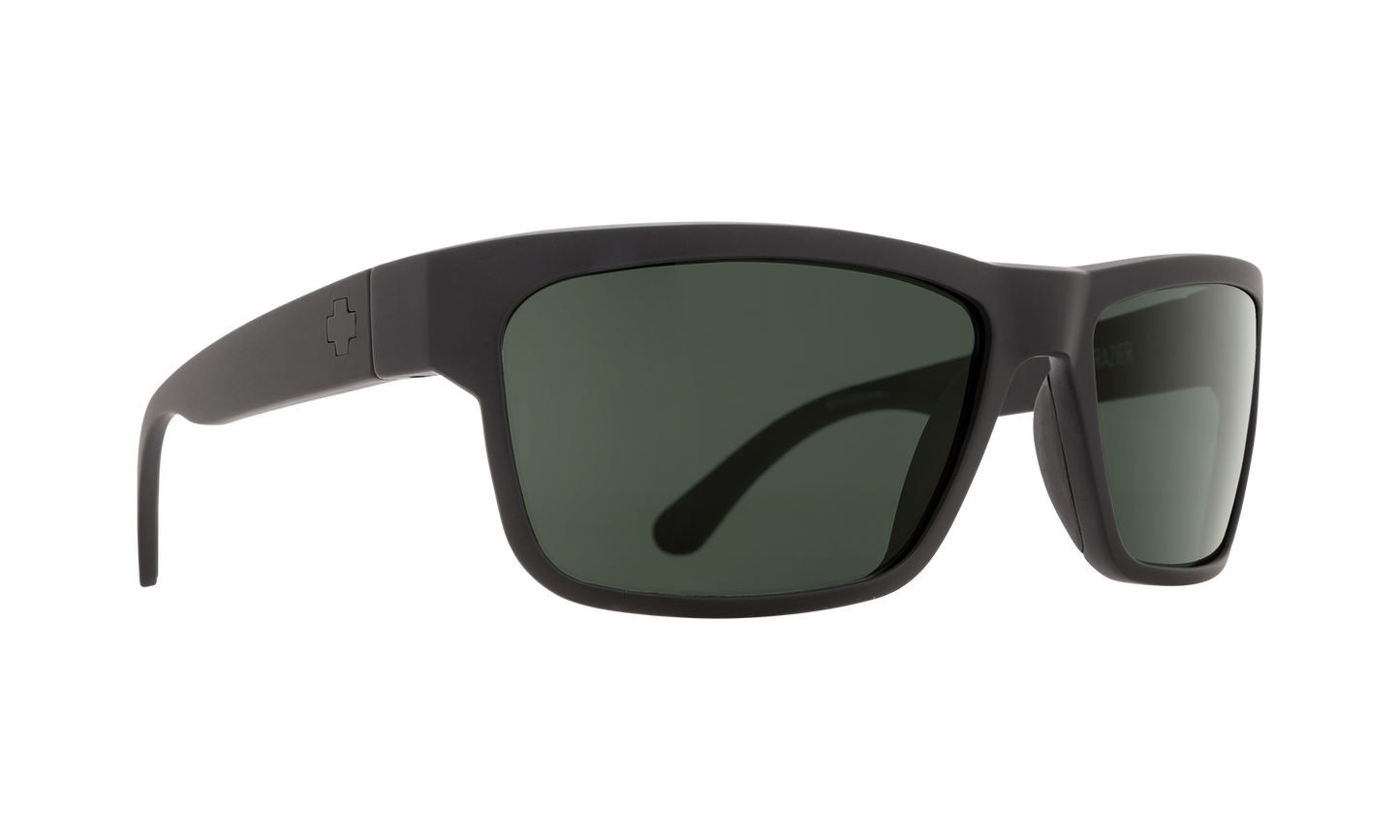 SPY Frazier Sunglasses Happy Gray Green Polar SOSI Matte Black 59-16-127