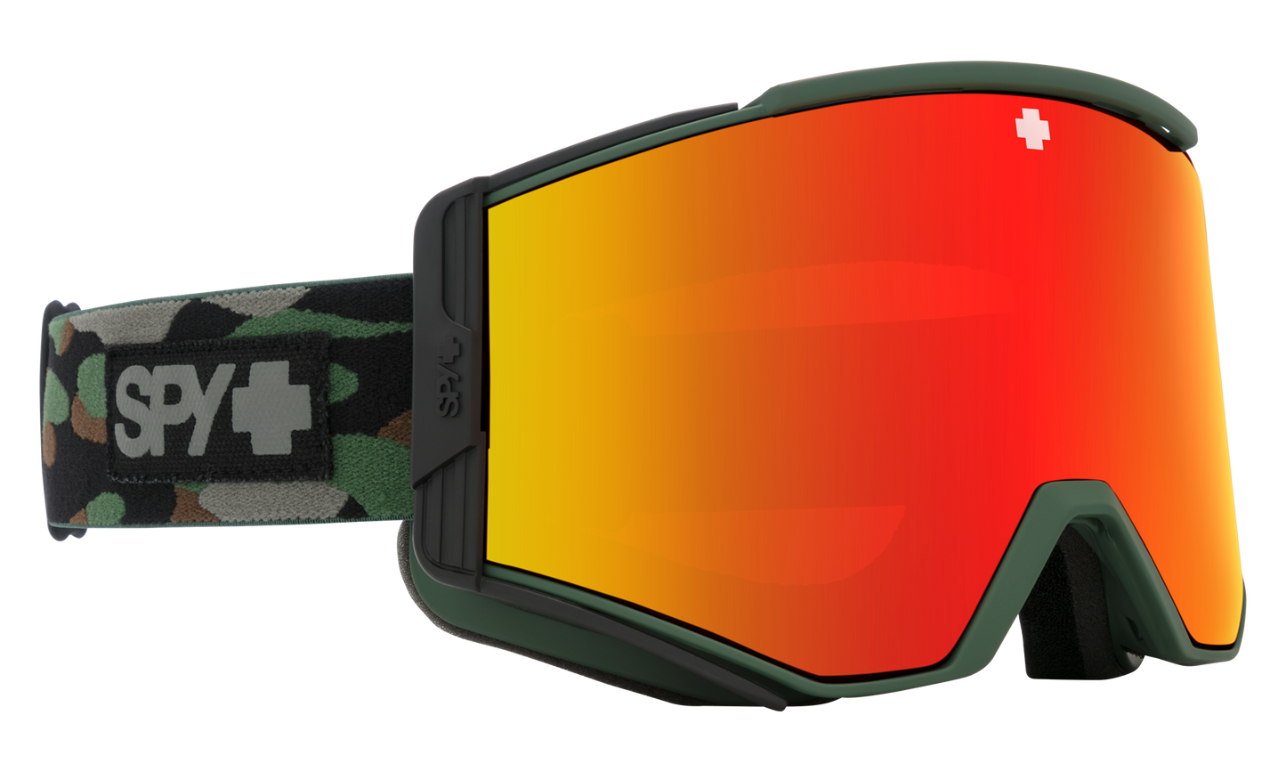 SPY Ace Snow Goggle Goggles HD Plus Bronze w/ Red Spectra Mirror + HD Plus LL Yellow w/ Green Spectra Mirror Camo One Size