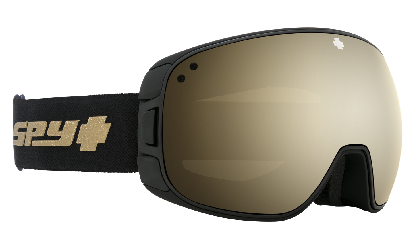 SPY Bravo Snow Goggle Goggles HD Plus Bronze w/ Gold Spectra Mirror + HD Plus LL Persimmon w/ Silver Spectra Mirror 25th Anniv Black Gold One Size