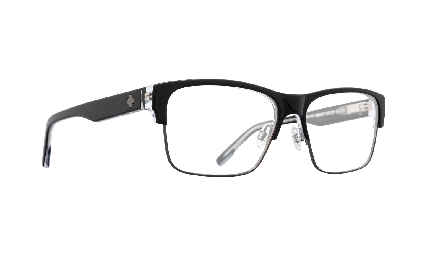 SPY Brody 50/50 57 Eyeglasses Black Clear Gunmetal One Size