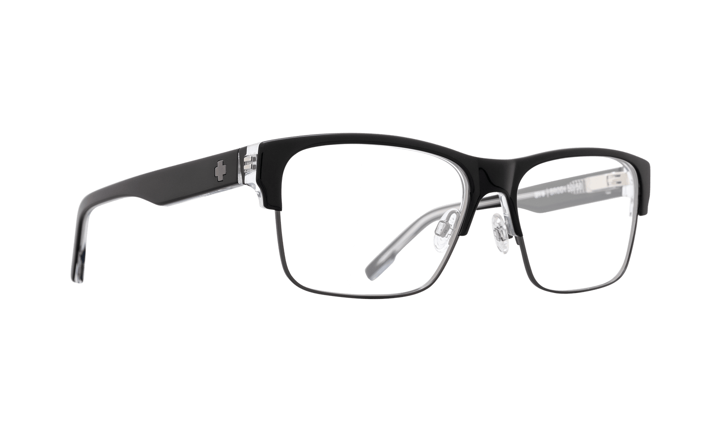SPY Brody 50/50 59 Eyeglasses Black Clear Gunmetal One Size
