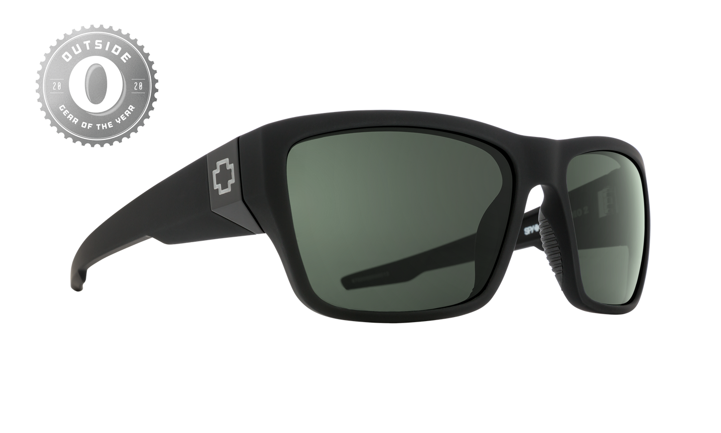 SPY Dirty Mo 2 Sunglasses Happy Gray Green Polar Soft Matte Black 58-16-130