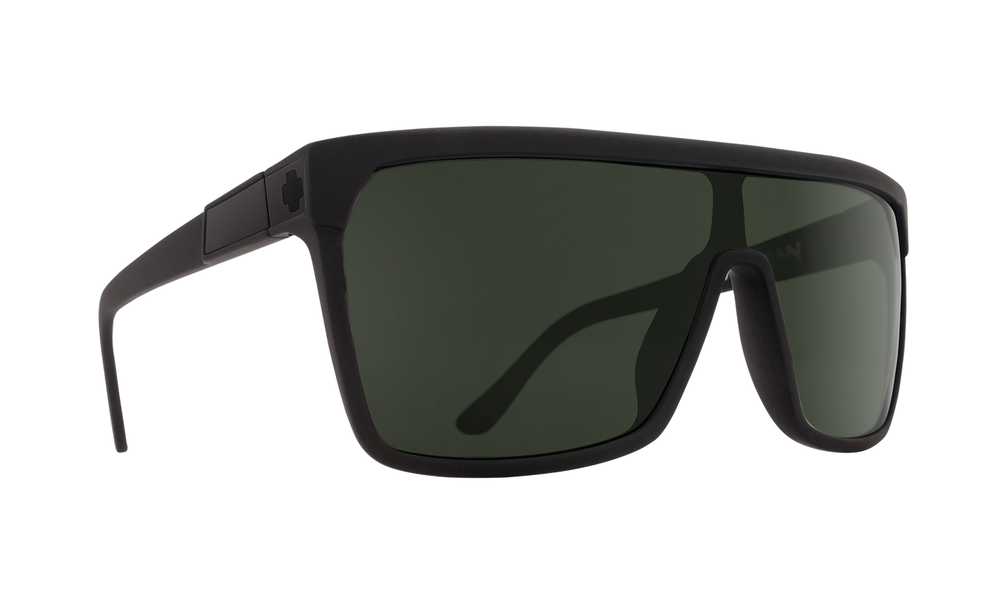 SPY Flynn Sunglasses Happy Gray Green Soft Matte Black a whopping 134-00-140