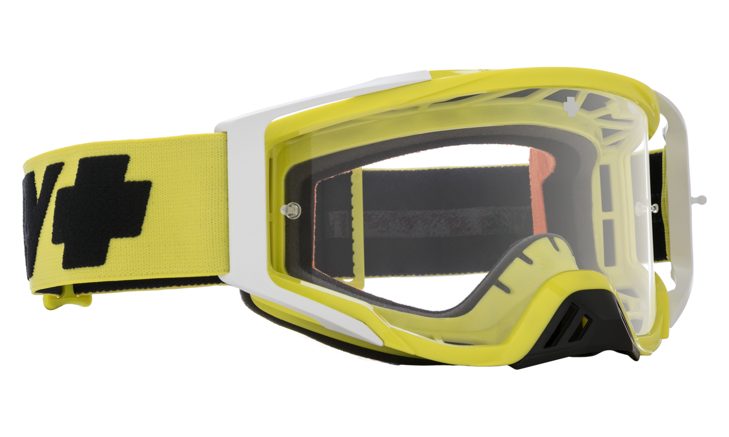 SPY Foundation Mx Goggle Goggles HD Clear Checkers Hi-Vis Green One Size