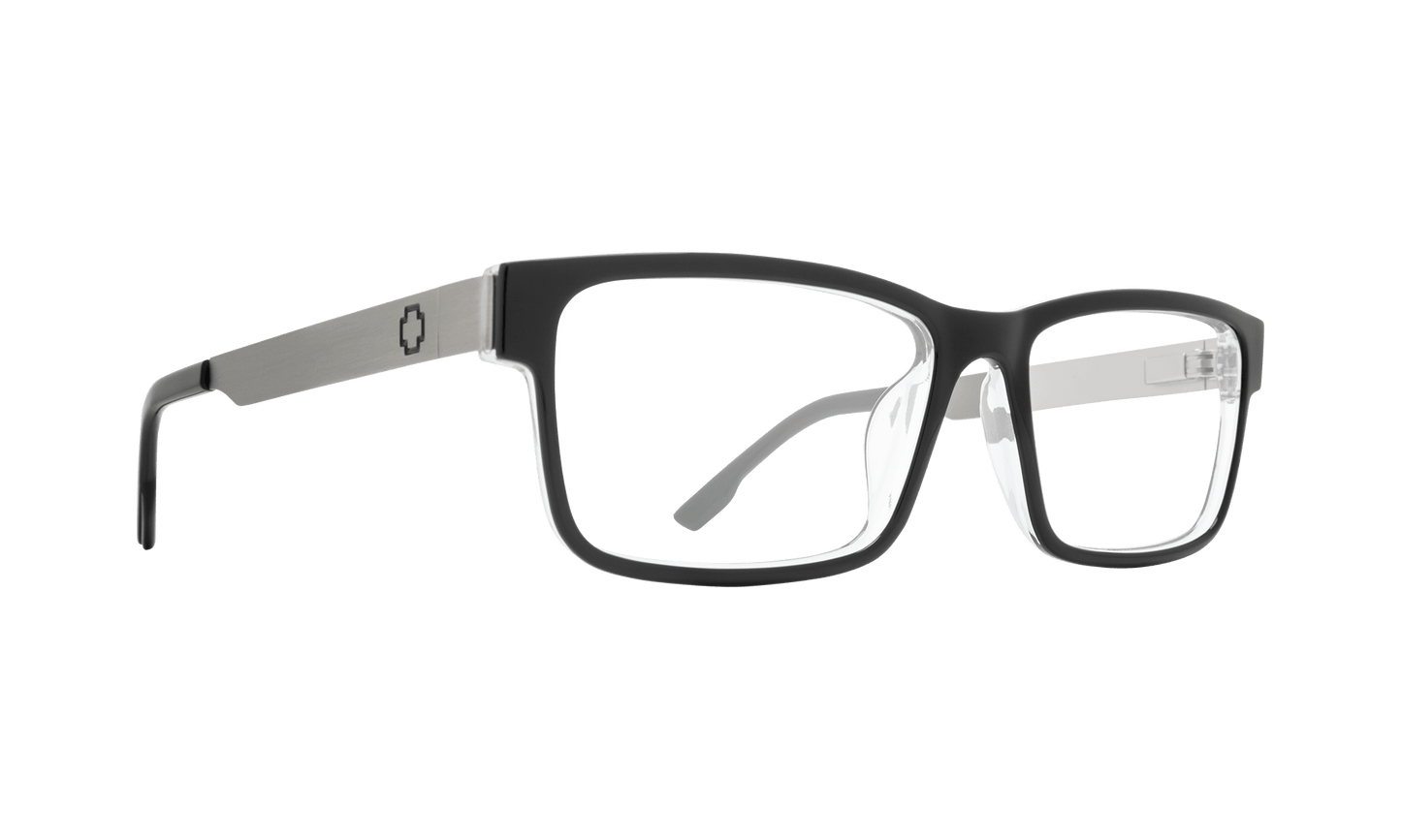 SPY Hale 56 Eyeglasses BLACK CLEAR GUNMETAL One Size