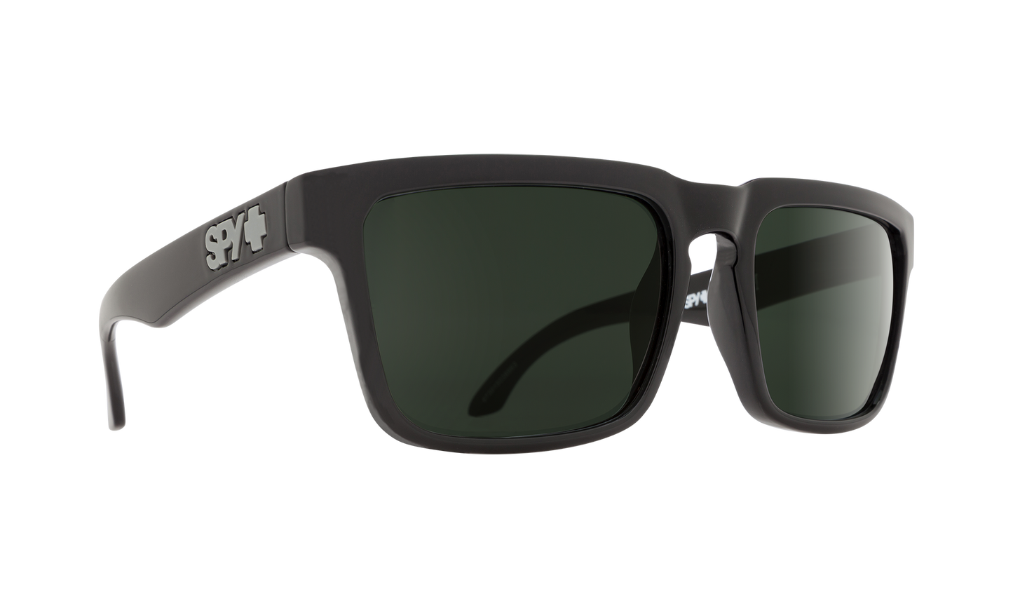 SPY Helm Sunglasses Happy Gray Green Black 57-18-140