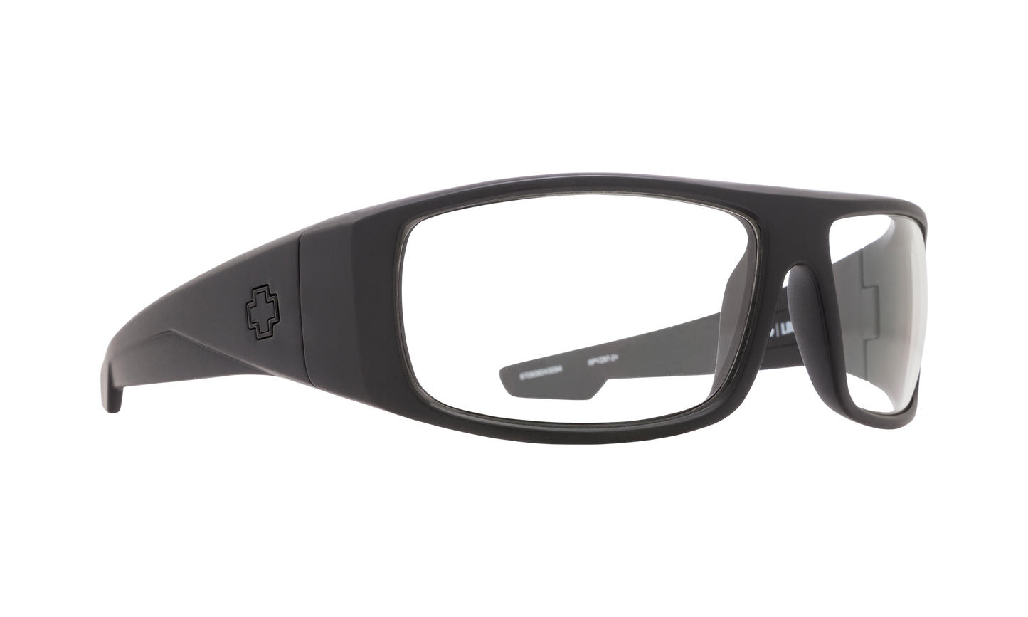 SPY Logan Sunglasses Clear Matte Black ANSI RX 61-14-127