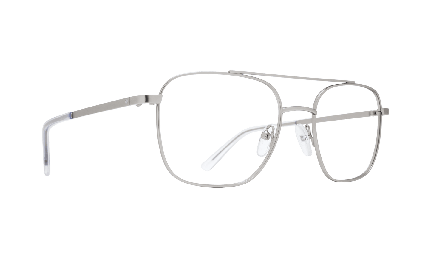 SPY Tamland 53 Eyeglasses Matte Silver Clear 53-18-140