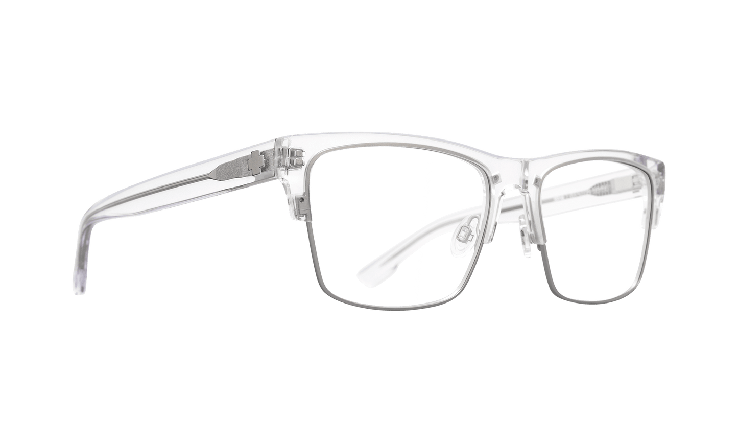 SPY Weston 50/50 57 Eyeglasses Crystal Matte Silver One Size