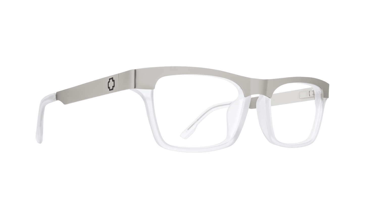 SPY Zade Eyeglasses Matte Silver Matte Clear One Size