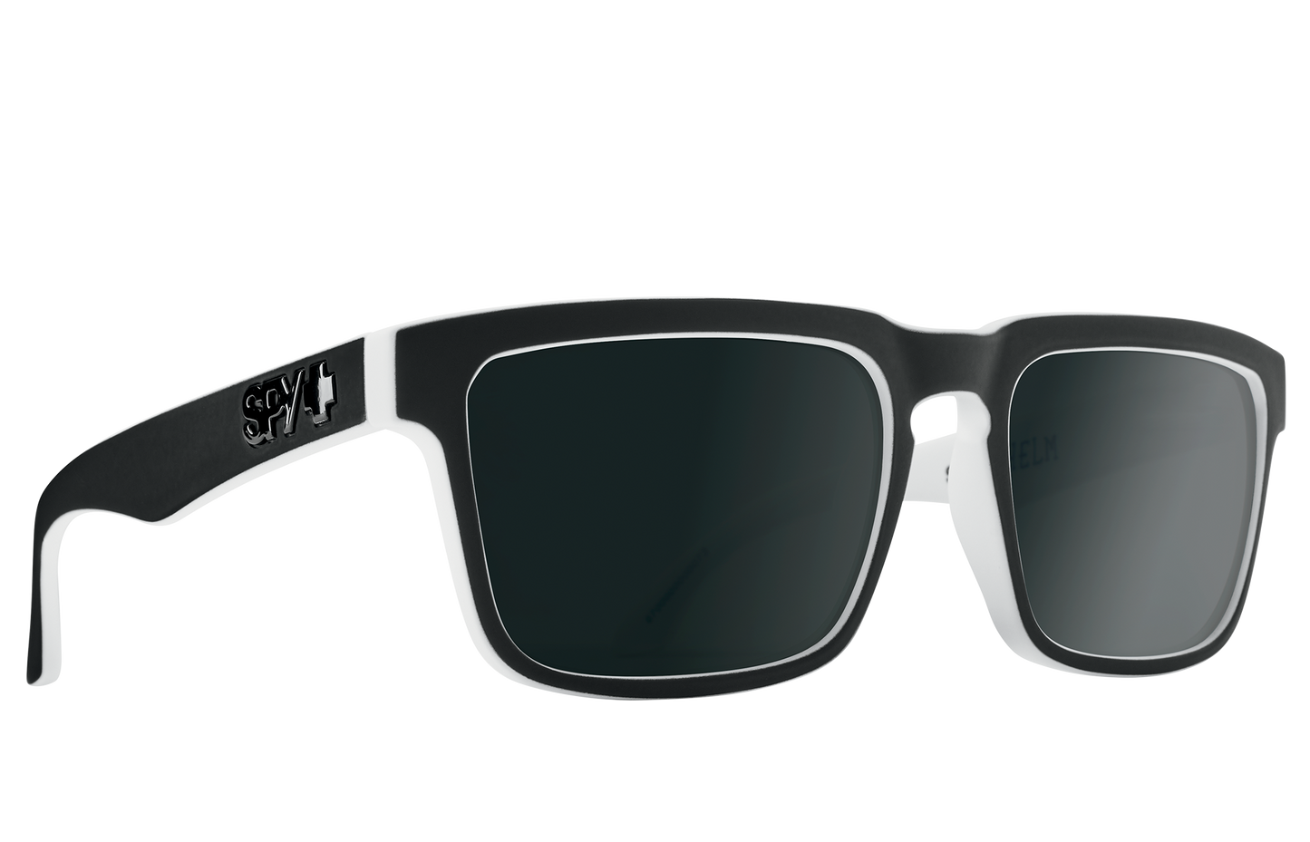 SPY Helm Sunglasses Happy Gray Green Polar with Black Spectra Mirror Whitewall 57-18-140