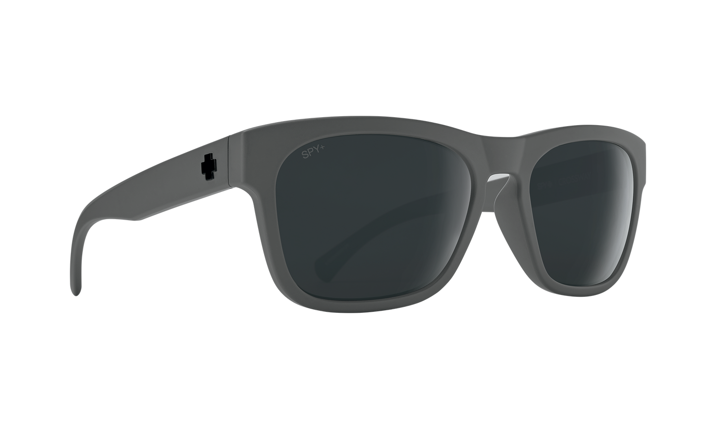SPY Crossway Sunglasses Gray Polar with Black Spectra Mirror Matte Gray 57-19-142