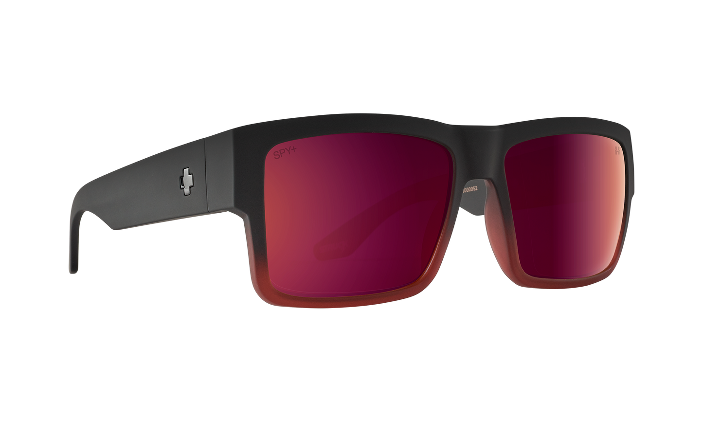SPY Cyrus Sunglasses Happy Bronze Red Plum Spectra Mirror SOSI Jade Struck Soft Matte Black Red Plum Fade 58-17-145