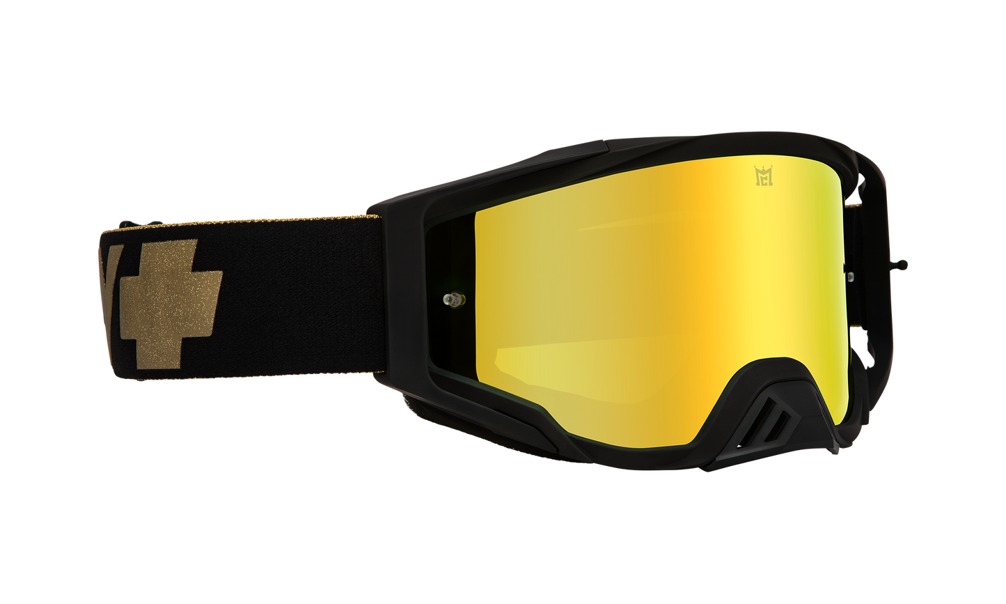 SPY Foundation Mx Goggle Goggles Bronze HD w/ Gold Spectra + Clear HD AFP SPY + Jeremy McGrath One Size