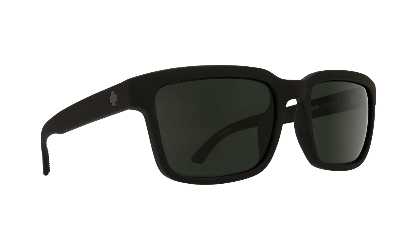 SPY Helm 2 Sunglasses Happy Gray Green Polar Matte Black 57-19-145