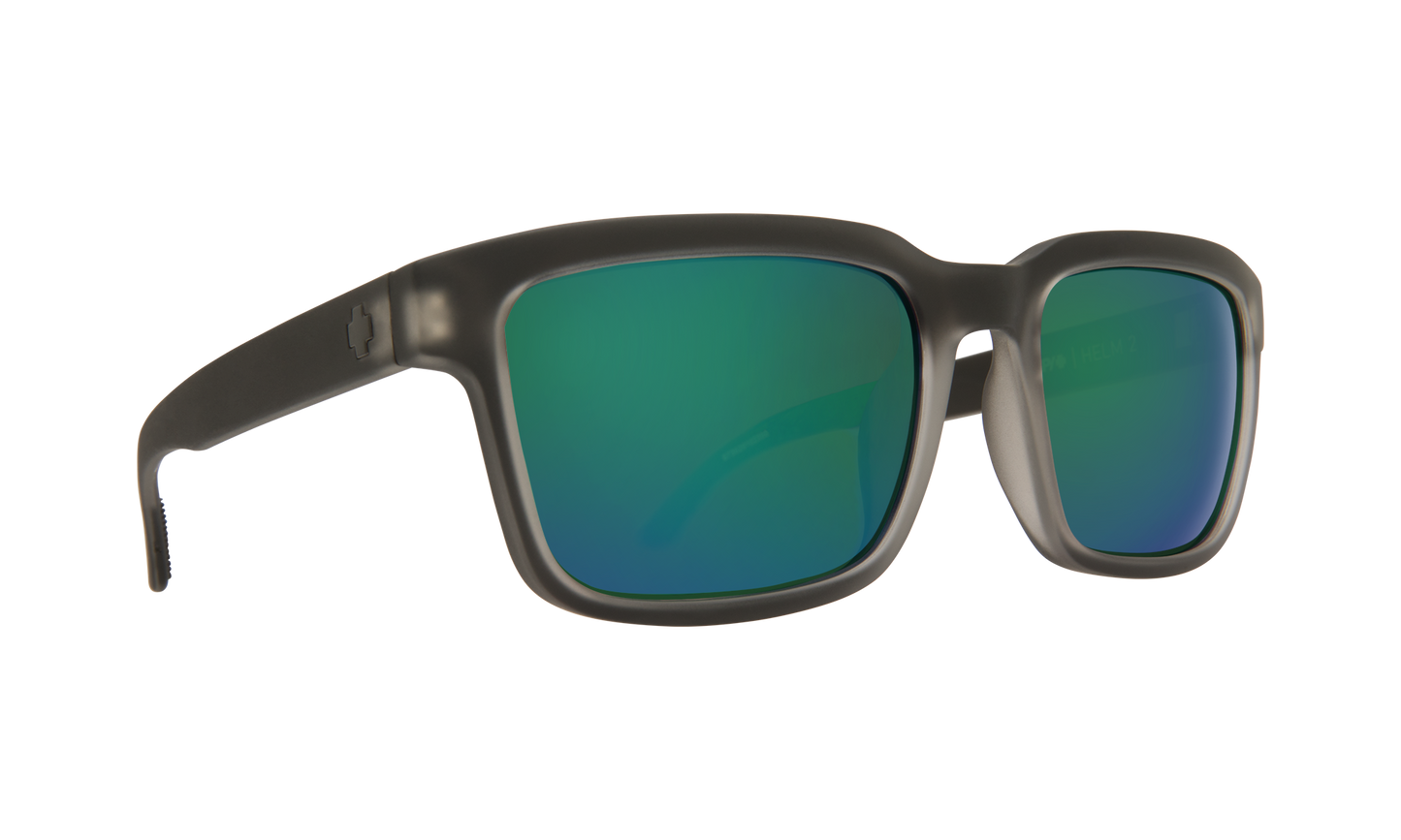 SPY Helm 2 Sunglasses Happy Bronze with Emerald Spectra Matte Black Ice 57-19-145