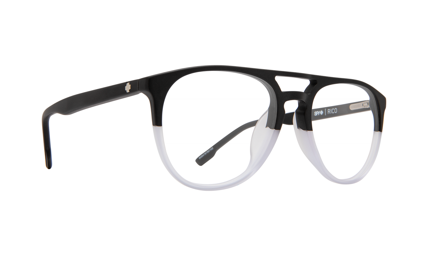 SPY Rico Eyeglasses Matte Black/Clear Fade a streamlined 52-18-145