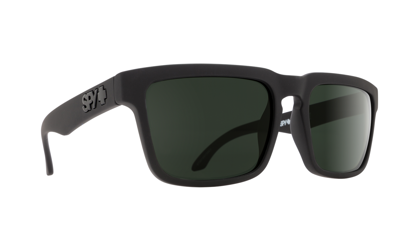 SPY Helm Sunglasses Happy Gray Green Polar Soft Matte Black 57-18-140