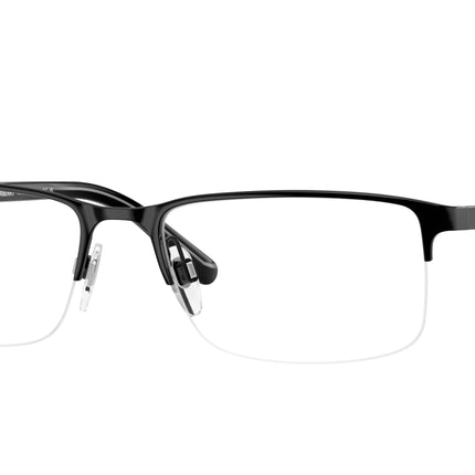 Burberry BE1282 Rectangle Eyeglasses  1001-Black 55-145-18 - Color Map Black