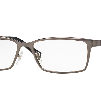 Burberry BE1292TD Rectangle Eyeglasses  1008-Brushed Gunmetal 55-145-15 - Color Map Grey