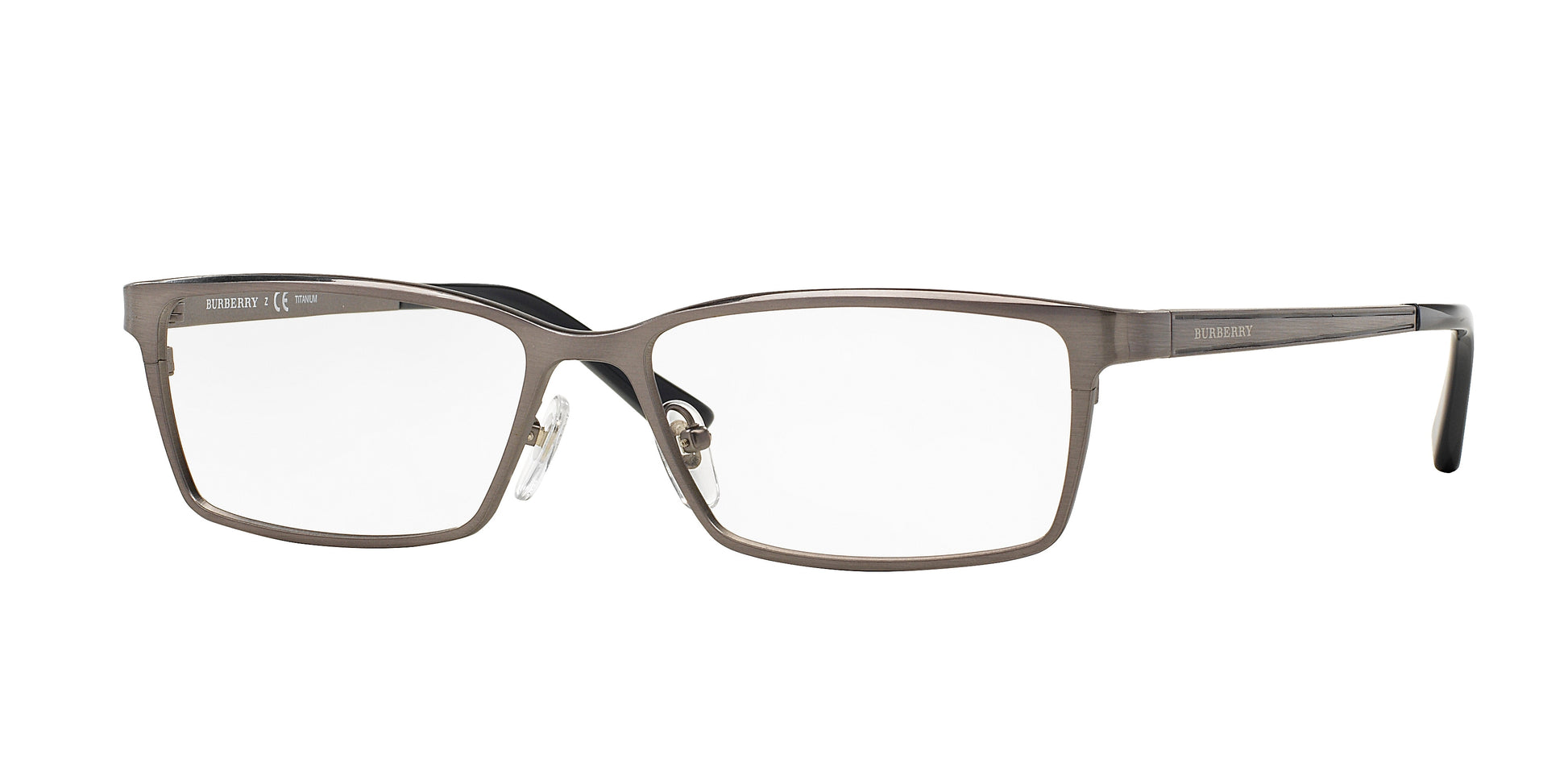 Burberry BE1292TD Rectangle Eyeglasses  1008-Brushed Gunmetal 55-145-15 - Color Map Grey