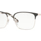 Burberry BE1338D Square Eyeglasses  1005-Grey/Silver 53-145-18 - Color Map Grey