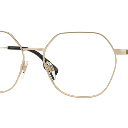 Burberry ERIN BE1350 Irregular Eyeglasses  1109-Light Gold 54-140-17 - Color Map Gold